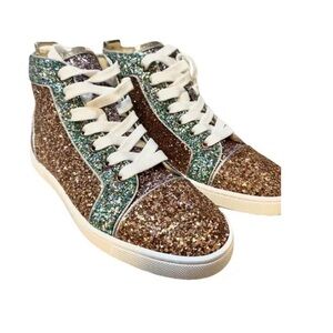Christian Louboutin High Top Glitter sneakers